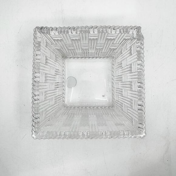 Vintage TIFFANY & CO Crystal Basket-Weave Trinket Bowl/Candy Dish - Picture 3 of 6